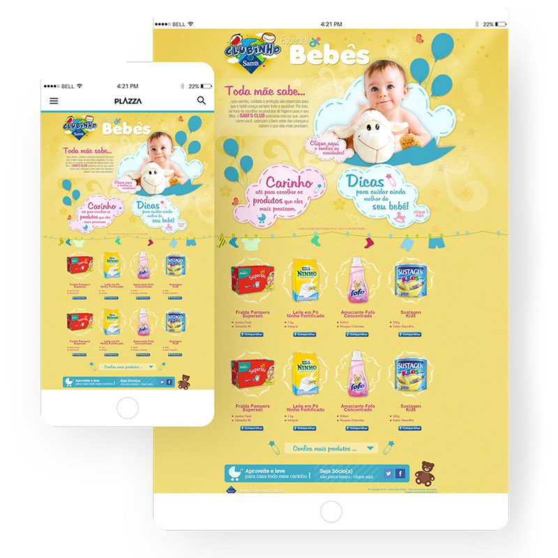 Sam's Club Clubinho Bebês – Hotsite bwet.